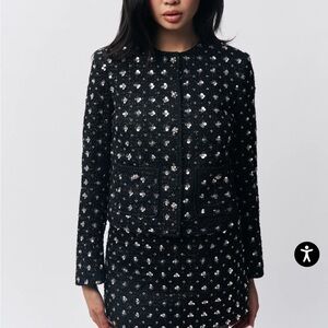 Women's Black Sequin Jacket